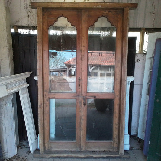 Large Glazed Teak Doors