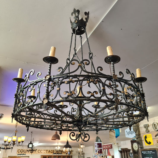 Large Wrought Iron Chandelier