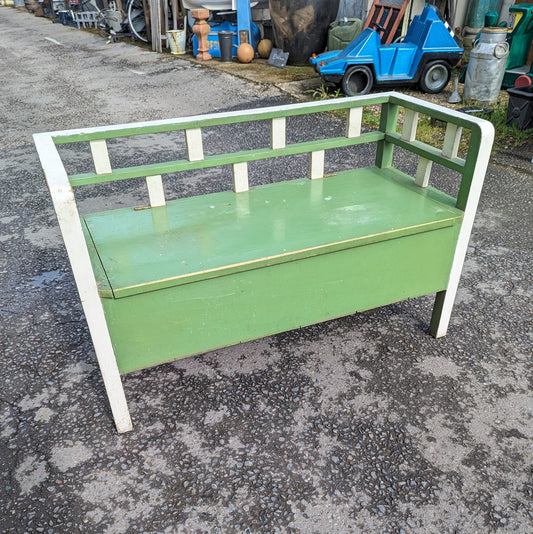 Green Painted Bench