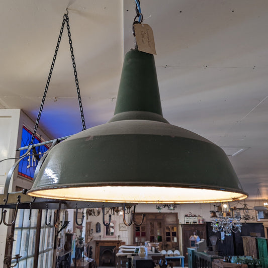 Large Green Industrial Light Shade