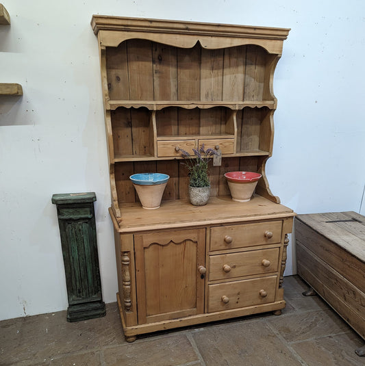 Rustic Pine Dresser with 5 Drawers